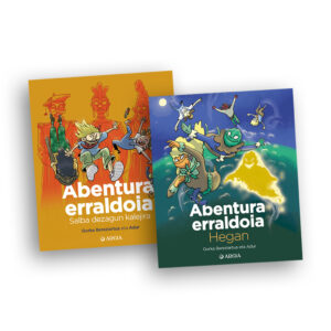 Abentura erraldoia bildumaren bi liburuak